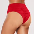 thumbnail image 2 of Women Swim Trunks High Waisted Solid Color Split Quick Drying Beach Water Activities, 2 of 5