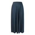 thumbnail image 6 of Fgnfyis Women's Satin High Waist Skirts Summer Fall Outfits Elegant Party Flowy A-line Maxi Skirt formal Blue XL, 6 of 7