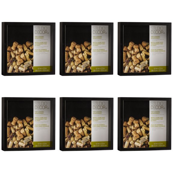 6 Pack: Black 12" x 12" Shadowbox by Studio Decor