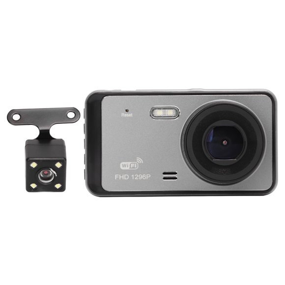 Cámara para coche de 1080P con WiFi, cámara dual, visión nocturna, batería de 150 mAh, grabación en bucle, DVR para coche para conducir