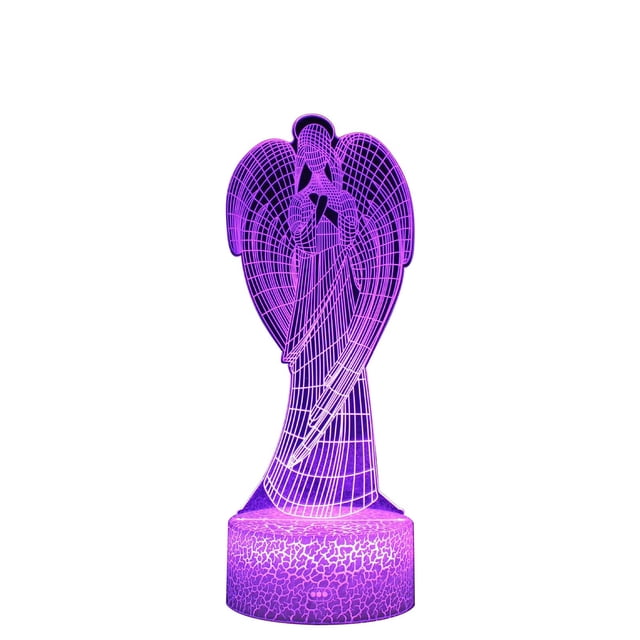 Night Light 7 Colors Color Changing Desktop Decorative Lamp Acrylic Flat ABS Base USB Cable Birthday Gift Toy