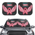 thumbnail image 2 of Vsdgher Ribbon With Angel Wings Print Car Windshield Sun Shade, Reflective Sunshade Window Sunshade Sun Visor Protector Fit for Cars,Trucks,SUVs-Small, 2 of 6