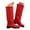 Red, variant on Rokment Womens Slouchy Wide Calf Knee High Boots Fall Winter Stylish Casual Suede Round Toe Low Heel Pull on Long Tall Dress Boots Solid Color Black Size 5.5