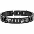 thumbnail image 4 of Stainless Steel Polished Black Ip-Plated Camo 8.5In Bracelet Made In China -Jewelry By Sweet Pea, 4 of 8
