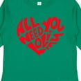 thumbnail image 4 of Inktastic All You Need is Love Red Heart Shape Boys or Girls Long Sleeve Toddler T-Shirt, 4 of 5