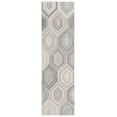thumbnail image 2 of SAFAVIEH Abstract Benton Geometric Wool Runner Rug, Natural/Gray, 2'3" x 8', 2 of 11