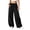 Black-8eF, variant on Mnyotv Girls Wide Leg Pants High Waisted Baggy Trousers Lightweight Sweatpants with Pockets for Girl Size 10-11 Years