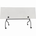 thumbnail image 3 of Lorell White Laminate Flip Top Training Table - For - Table TopWhite Top - Silver Base - 4 Legs - 23.60" Table Top Length x 72" Table Top Width - 29.50" Height - Assembly Required - 1 Each, 3 of 7