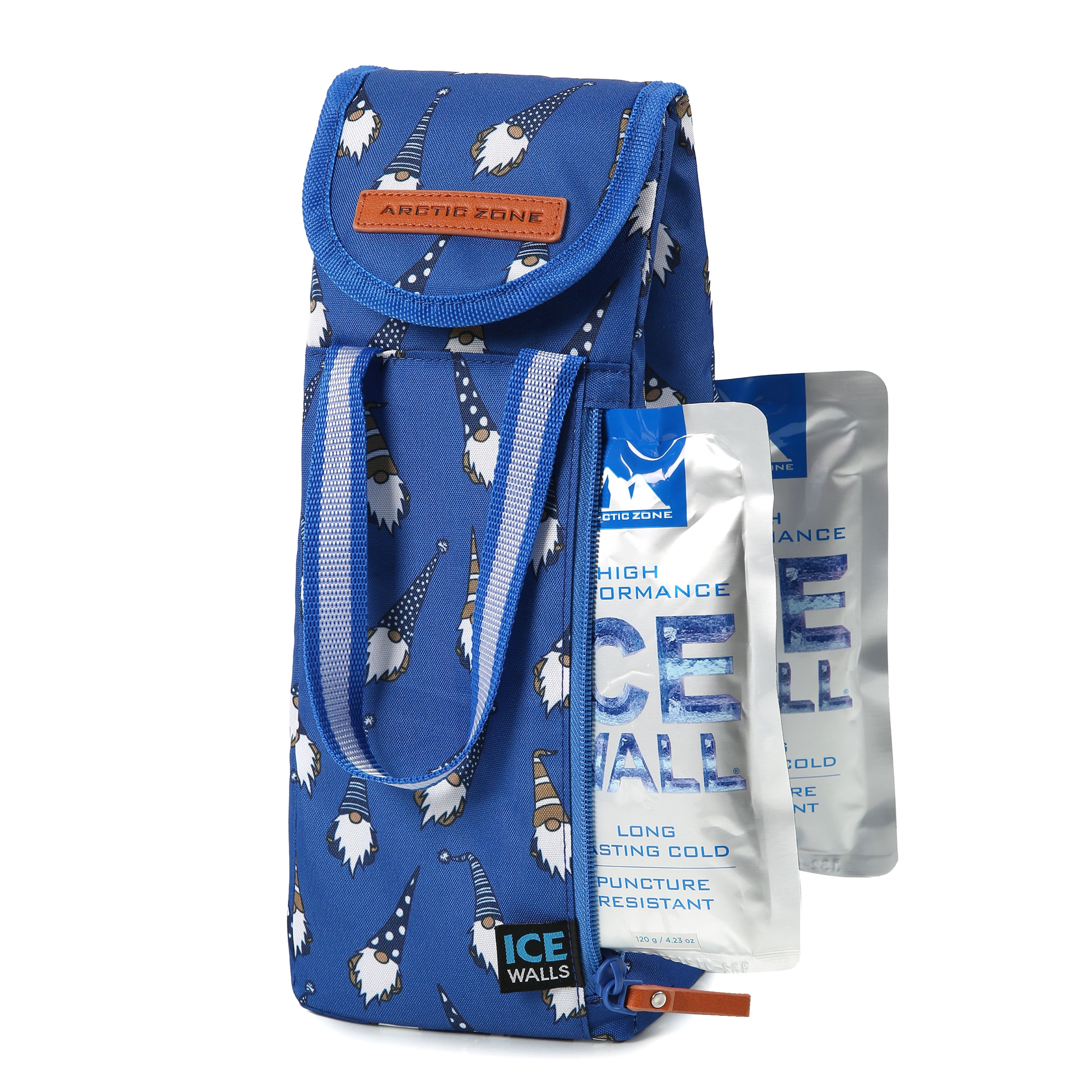 Arctic Zone Wine Tote Wine Bottle Bag, Blue Gnome