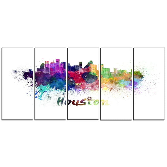 Design Art Houston Skyline Canvas Print