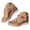 Khaki, variant on Pandaie Women's Summer Dressy Platform Sandals Open Toe Low Wedge Heels Espadrille 2.36 Inch Bohemia Beach Vacation Shoes Beige 6.5