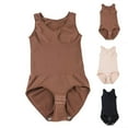 thumbnail image 3 of ZQUUVOU Women's Shapewear Bodysuit Solid Color Backless Thong Bodysuit Tummy control Seamless Body Shaper Sleeveless Coffee B, 3 of 3