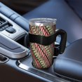 thumbnail image 5 of 40oz Tumbler,Red and Green Christmas Striped Pattern Insulated Tumblers with Removable Handle,Stainless Steel Double Vacuum Coffee Tumbler Cup with Straw for Home,Office,Travel,Party, 5 of 5