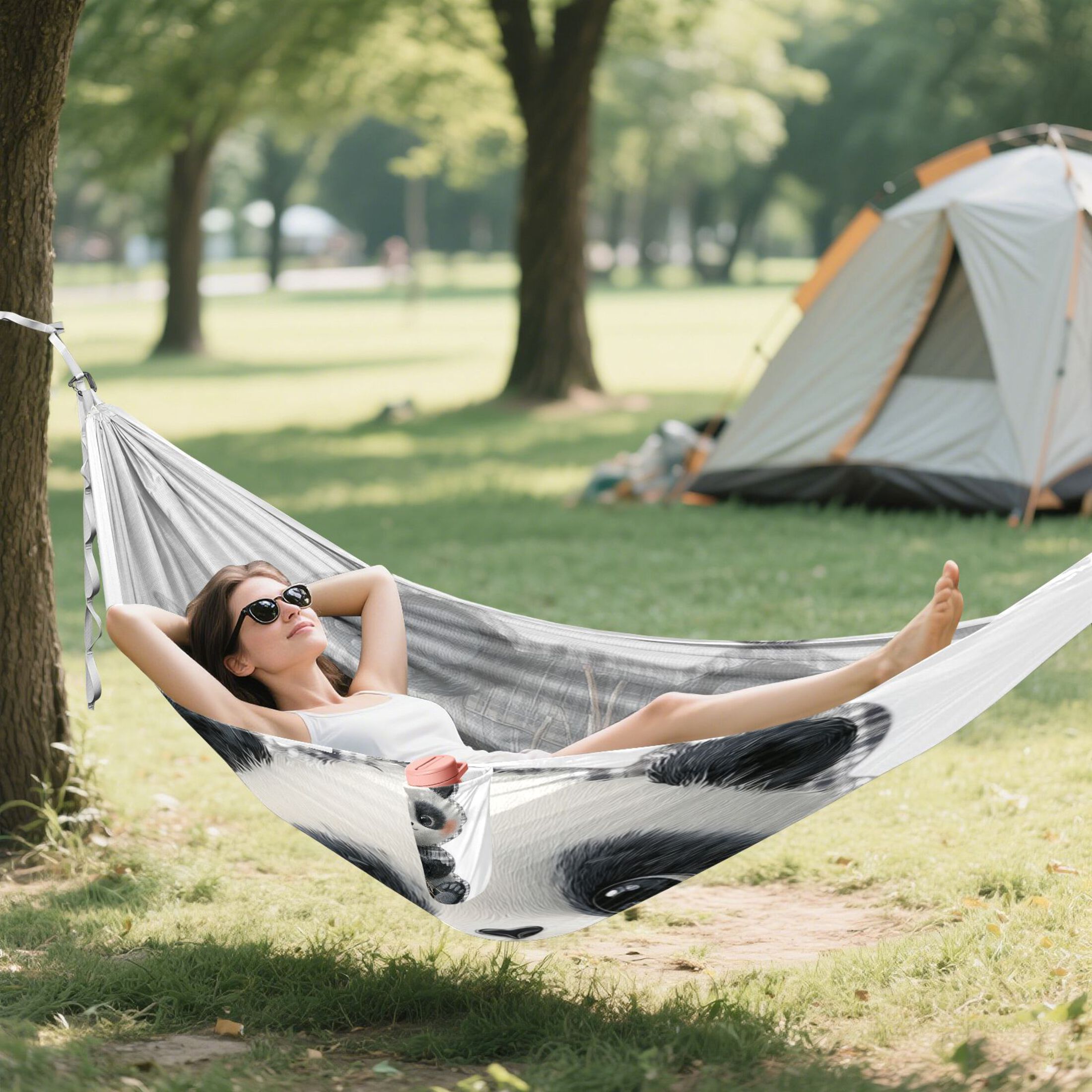 Hammock Camping Hammock Nylon Portable Hammock Travel Camping Hammock Cute Panda