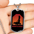 thumbnail image 2 of Mom FO Dogs Necklace Stainless Steel or 18k Gold Dog Tag 24" Chain, 2 of 8