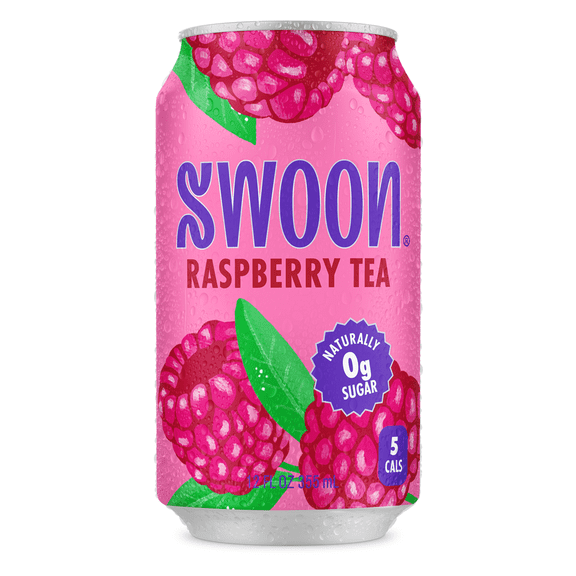 Swoon Zero Sugar Raspberry Iced Tea, 5 Calories, Sugar Free, 12 fl oz Can