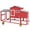 67"L Red, variant on PETSCOSSET Chicken Coop and Run with Wheels - 2 Story with Nesting Box - Red