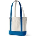 thumbnail image 4 of Lands' End Canvas Carry-All Tote Bag, Open Top, Snap Closure Pocket, Key Ring, Reinforced Handles and Base, 100% Cotton, 4 of 4