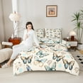 thumbnail image 4 of Castle Fairy Flying Butterflies 3 Pieces Queen Comforter Set for Children Women Girls,Vintage Flower Ultra Soft Bedding Sets,Watercolor Gradient Bedding Comforter Set,Super Cozy Room Decor, 4 of 8