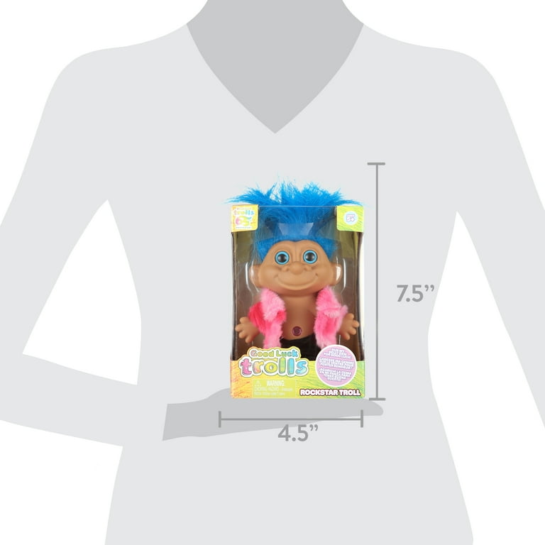 Good Luck Troll Collectible Kids Doll, Plastic, Multicolor, 4.2