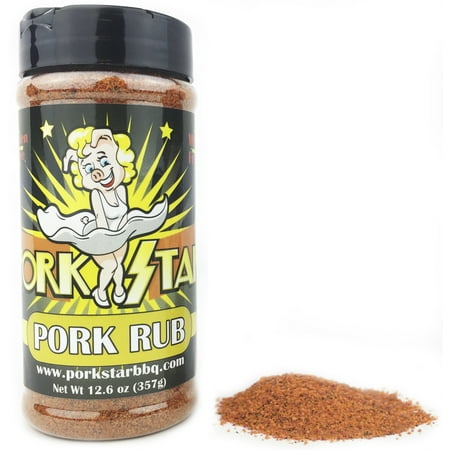 BBQ Pit Stop Pork Star Pork Rub - Exceptional Pulled Pork - 12.6 (Best Bbq Pork Rub)