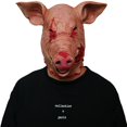 thumbnail image 2 of Máscara de cabeza de cerdo aterradora NQ para adultos Cosplay Halloween, 2 of 5