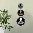thumbnail image 2 of Circle Please Wear A Face Covering Sign (Black /Gold) - Small, 2 of 4