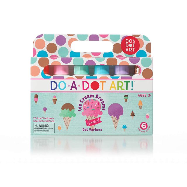 Set de rotuladores Do A Dot Art con aroma a helado para niños, paquete de 6