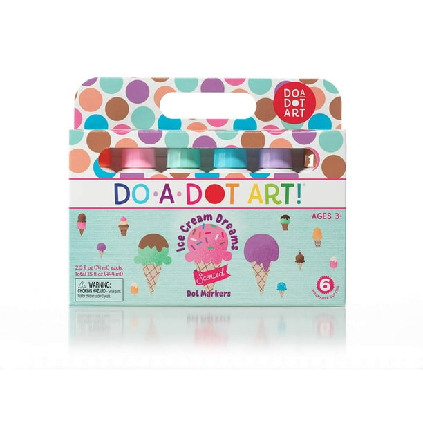 Set de rotuladores Do A Dot Art con aroma a helado para niños, paquete de 6