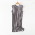 thumbnail image 6 of Nightdress for Women Pajamas New Night Gown for Women Soft Comfy Sleeveless Crewneck Nightshirts Trendy Mid Length Sleep Shirt with Padded New Gray M, 6 of 6