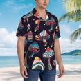 thumbnail image 2 of Lsque Mushroom Doodle pattern Hawaiian Shirt for Men, Unisex Summer Beach Casual Short Sleeve Button Down Shirts-XX-Large, 2 of 9