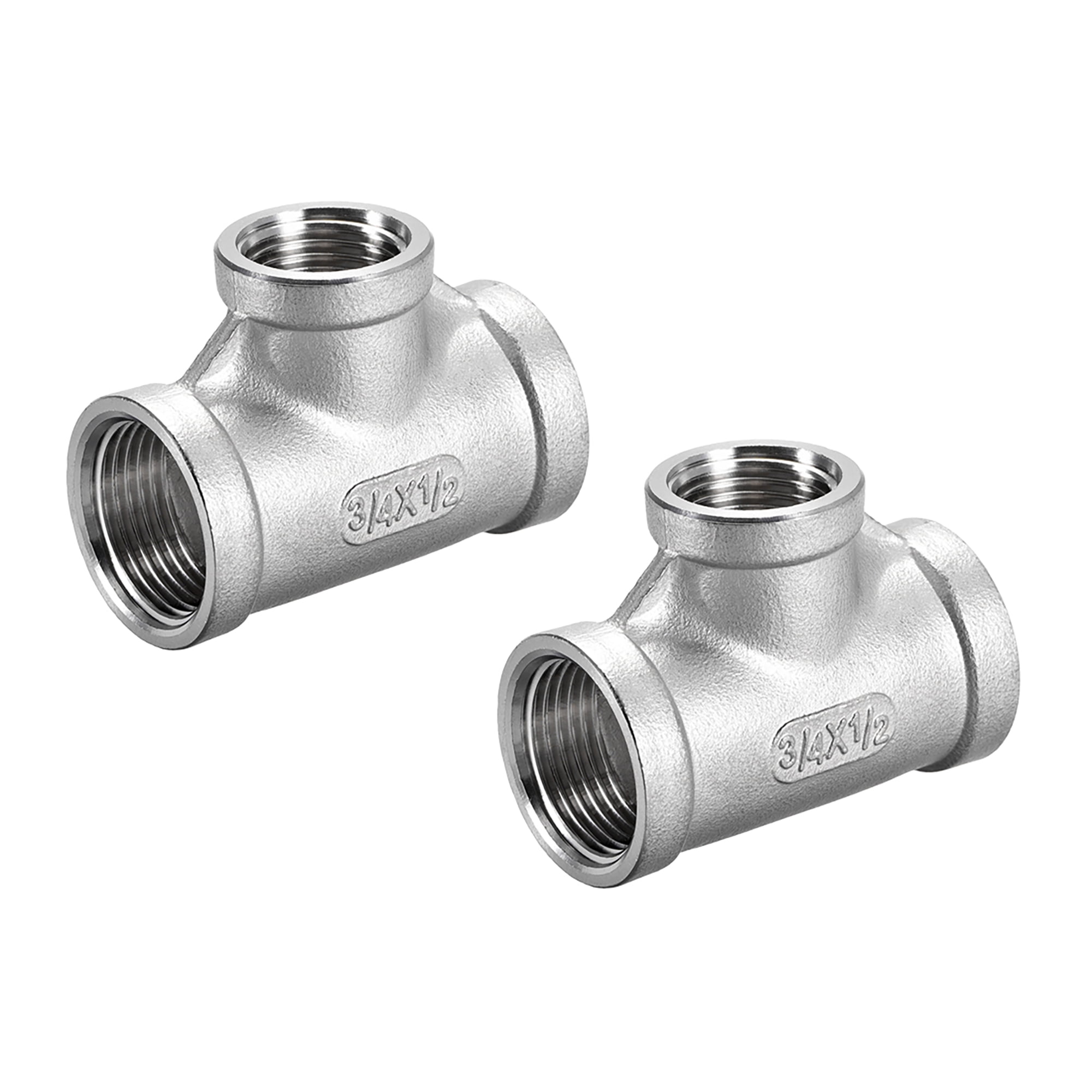 Stainless Steel 304 Cast Pipe Fitting,3/4 BSPT x 1/2 BSPT x 3/4 BSPT