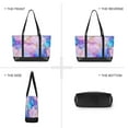 thumbnail image 6 of FORMRS Canvas Laptop Tote Bag for Women with 15.6" Computer Compartments Shoulder Handbag, Pastel Pink Marble Pattern, 6 of 7