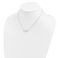 thumbnail image 4 of 925 Sterling Silver Cable Themed Necklace Chain White Ice 16 Inch Diamond Infinity Symbol 19 mm, 4 of 7