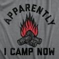 thumbnail image 2 of Mens Apparently I Camp Now T Shirt Funny Outdoors Woods Tent Camping Joke Tee for Guys Graphic Tees, 2 of 9
