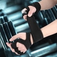 thumbnail image 2 of Culturismo Levantamiento de pesas Entrenamiento con mancuernas Gimnasio antideslizante Guantes de fitness con muñequera (M), 2 of 8