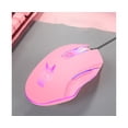 thumbnail image 3 of Wired Mouse Sensitive Plug Play Ergonomic Type-C 3200DPI Desk Mouse for MacBook Pro - Pink, 3 of 5
