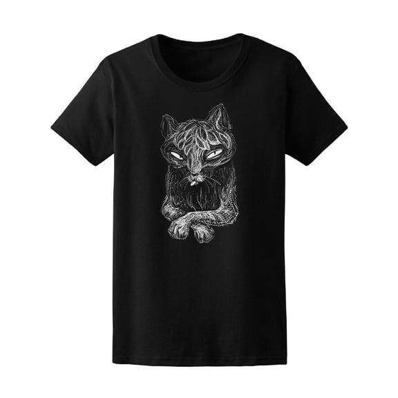 Creepy Black Cat Tee Men's -Image by Shutterstock