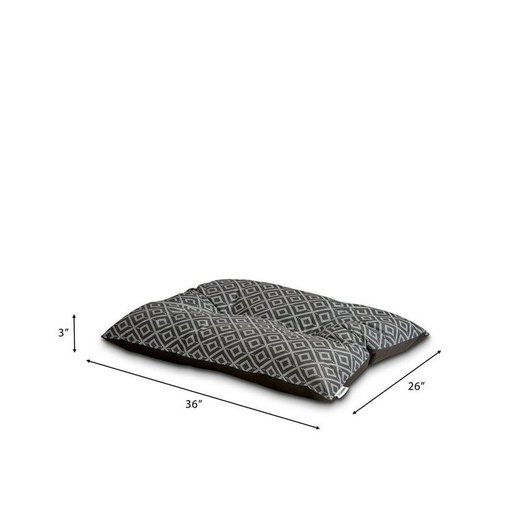 Vibrant Life Tufted Pillow Dog Pet Bed, Medium, Black, 27