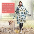 thumbnail image 4 of White Elephant Pattern Wearable Oversized Blanket,Wearable Blanket Hoodie for Adults,Cozy Hooded Blankets with Super Pockets,Super Warm Fuzzy Pullover for Women & Men, 4 of 6