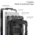 thumbnail image 5 of Case for iPad Air 5th Generation / iPad Air 4th Generation 10.9 inch with Screen Protector, 360 Degree Rotating Kickstand Hand Strap Shockproof Cover with Shoulder Strap, Black, 5 of 7