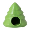 thumbnail image 3 of Qocolcyl Green Ceramic Christmas Tree Hamster House, Pinaster Shaped Small Pet Hideout Bed, Breathable Cooling Habitat For Hamsters, Gerbils And Small Rodents, 3 of 7