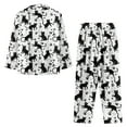 thumbnail image 7 of FOR U DESIGNS Black Cat Button Pajamas for Womens Button Down Pajama Sets 2 Piece Size XS Long Sleeve Pj Pants Set Sleepwear Long V-neck Tops Nightwear for Women, 7 of 7