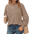 thumbnail image 3 of SOMER Womens Tops Fall Long Sleeve Shirts Business Dressy Casual Blouses for Women Pleated Trendy Tops 2025, 3 of 8