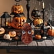 thumbnail image 5 of Decoración de calabaza de Halloween, decoración de calabaza de resina para jardín, decoraciones de Halloween para exteriores, divertidas figuras de calabaza con base pesada, decoración para fiestas d, 5 of 6