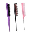 thumbnail image 3 of 3x de cepillos cabello Cepillo cabello con de nylon s salón de uso doméstico Púrpura shamjiam peines para peinar, 3 of 9