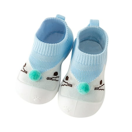 

Girls Boys Shoes Kids Cartoon Leisure Mesh Soft Bottom Breathable Slip On Sport Shoes Socks Shoes Baby Daily Footwear Casual First Walking