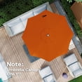 thumbnail image 5 of Abba Patio 9ft Lyon Outdoor Patio Umbrella Cover Replacement, 8 Ribs, Orange, 5 of 5
