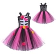 thumbnail image 3 of Vestido de novia zombi para niñas, disfraz de esqueleto para actuación, falda esponjosa de princesa Banshee con calavera aterradora para Halloween, 3 of 5