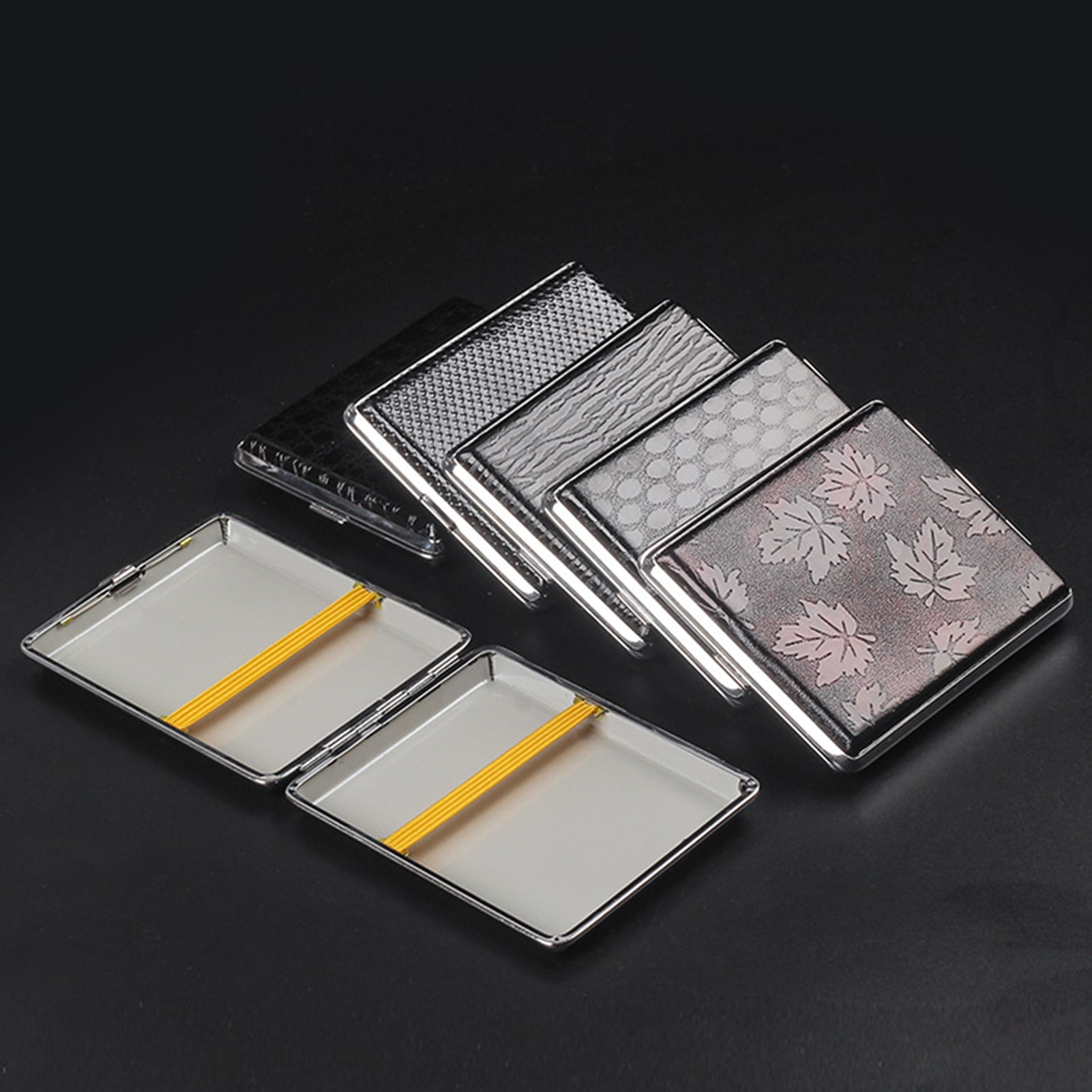 Dream Lifestyle Cigarette Storage Case, Cigarette Storage Box, Metal Cigarette  Box Case, Cigarette Box Holder Holds 100mm 20 Cigarette Case Tobacco Box  Holder, Durable, Double Sided Elastic Rope